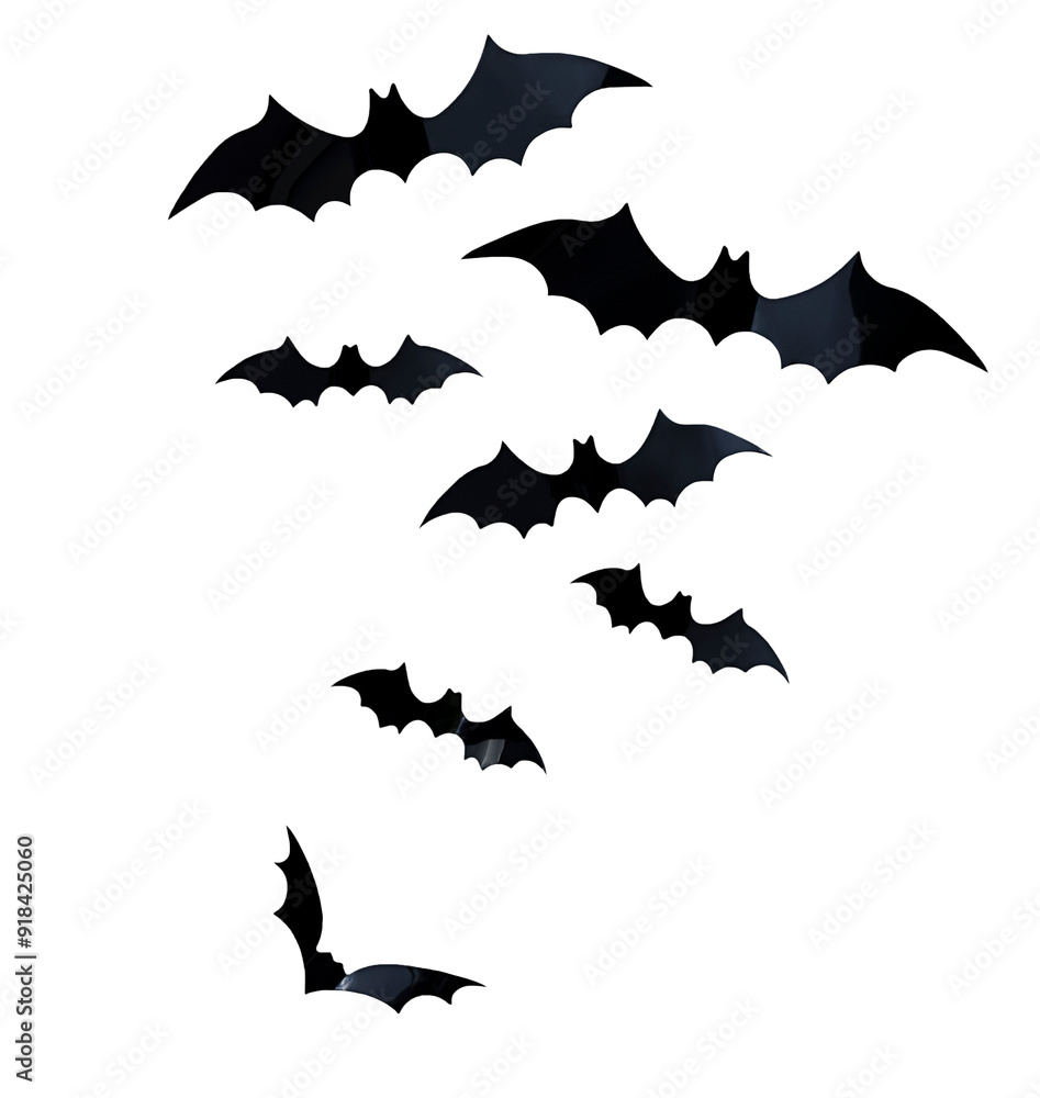 Fototapeta premium black bats on isolated white background
