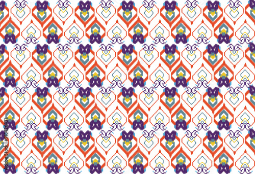 Ikat Aztec tribal African background. ikat style Aztec art work for textile prints vintage style ikat Tribal art illustration Design for Print background,