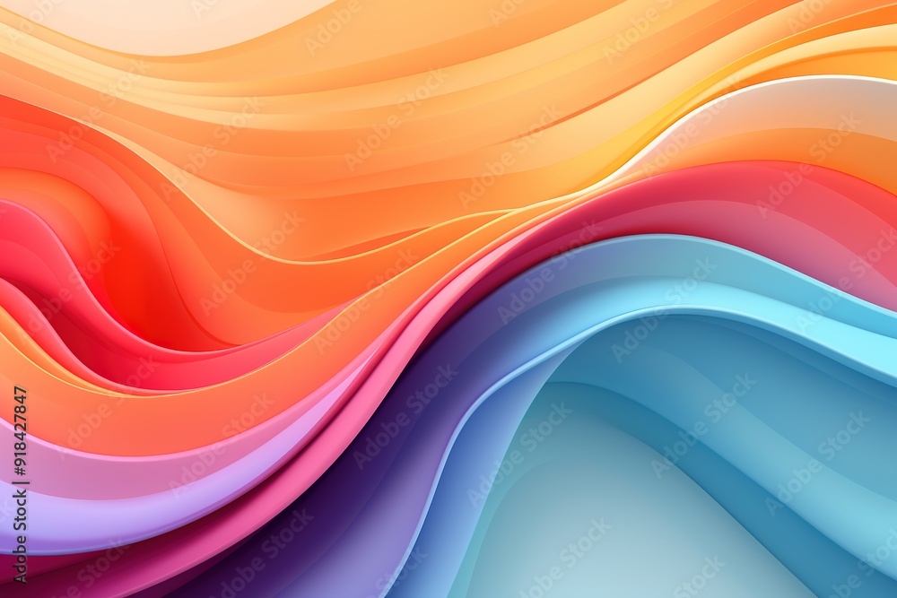 Abstract background of colorful wavy lines. Abstract background of colorful wavy lines.
