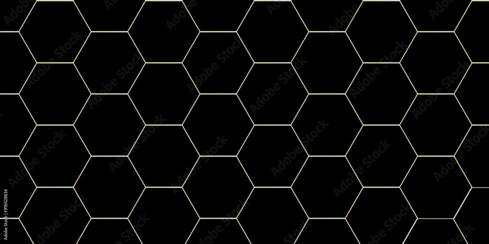 Hexagon geometric on a black background. Geometric abstract background with simple Hexagon elements. clean and modern science chemical theme background. hexagon geometric pattern vector illustration Hexagon geometric on a black background. Geometric abstract background with simple Hexagon elements. clean and modern science chemical theme background. hexagon geometric pattern vector illustration