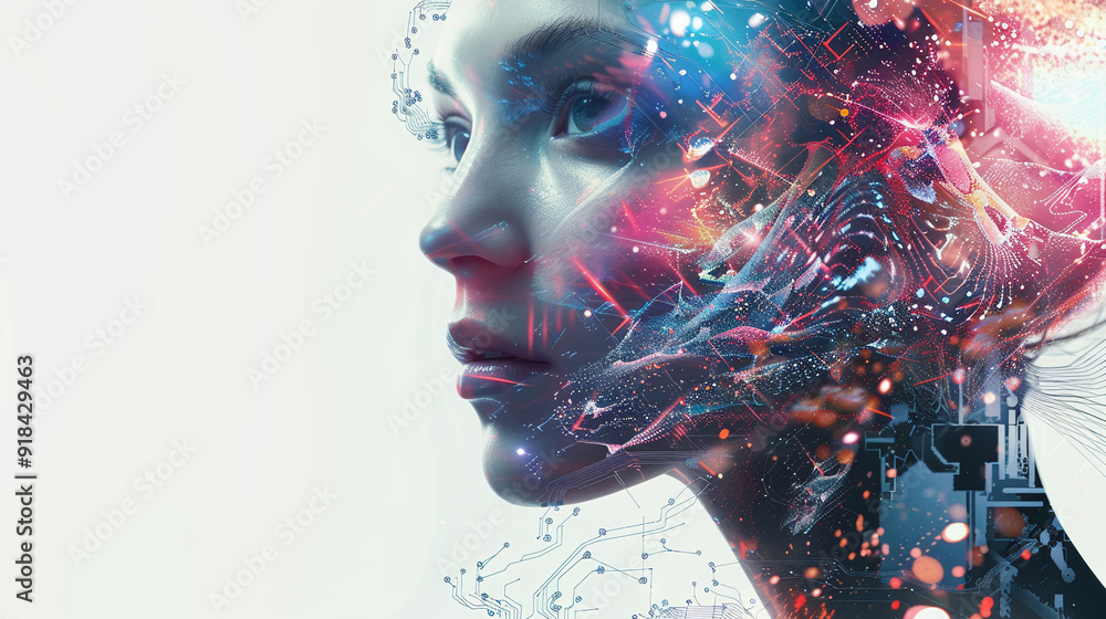Futuristic Digital Human with Advanced Circuitry and Neon Lights Futuristic Digital Human with Advanced Circuitry and Neon Lights
