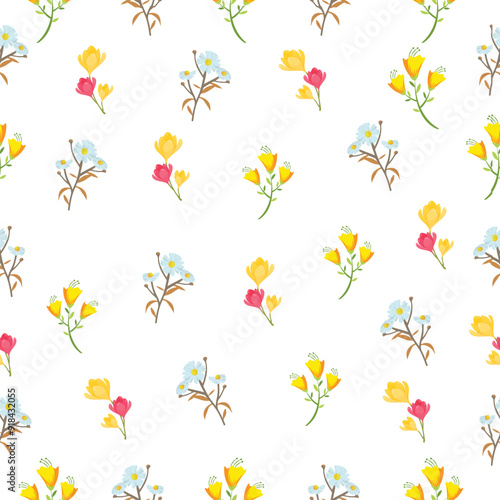 seamless pattern with flowers