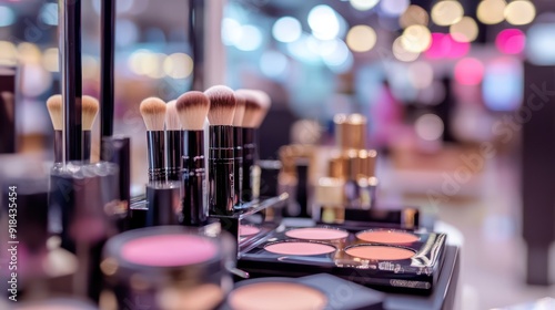 Beauty salon customers choosing beauty products