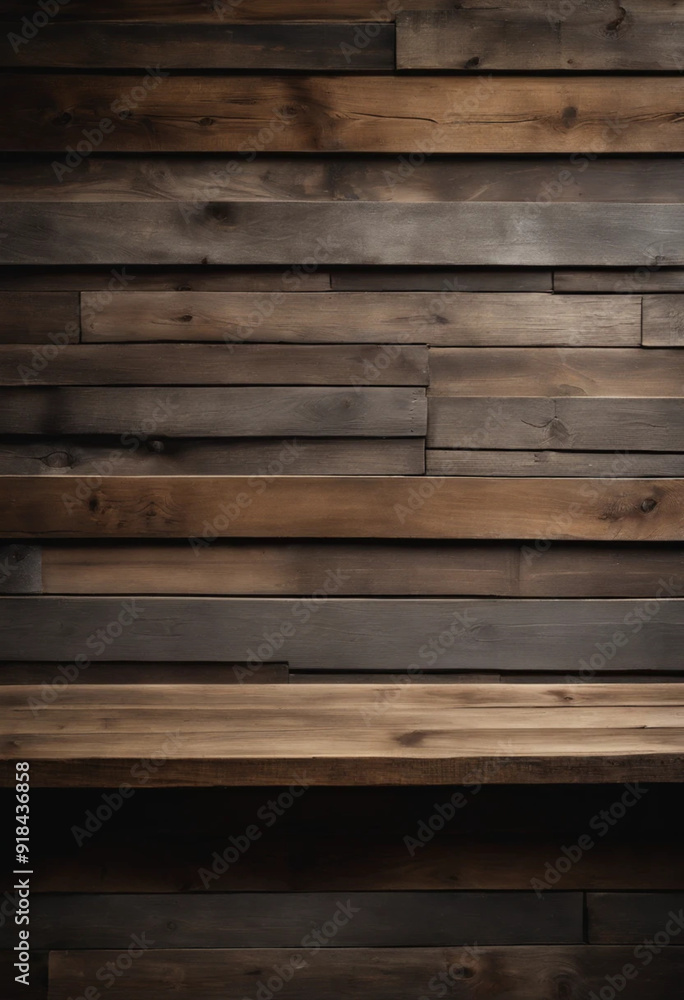 Naklejka premium Wooden background or texture. Wood planks