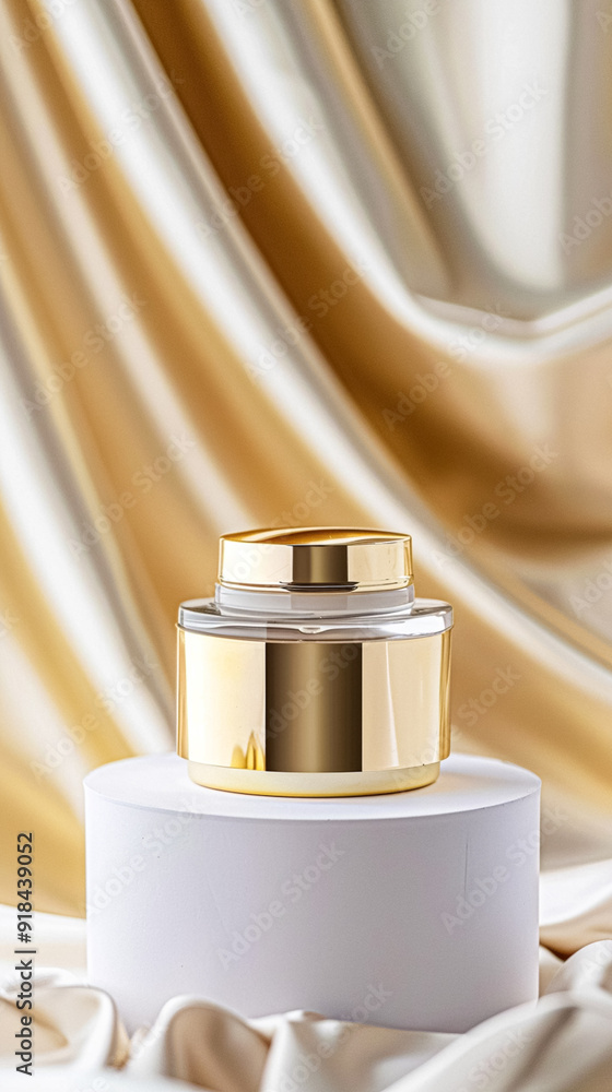 Face cream moisturiser, golden skincare and bodycare product on gold background, spa and organic beauty cosmetics for natural skin care routine Face cream moisturiser, golden skincare and bodycare product on gold background, spa and organic beauty cosmetics for natural skin care routine