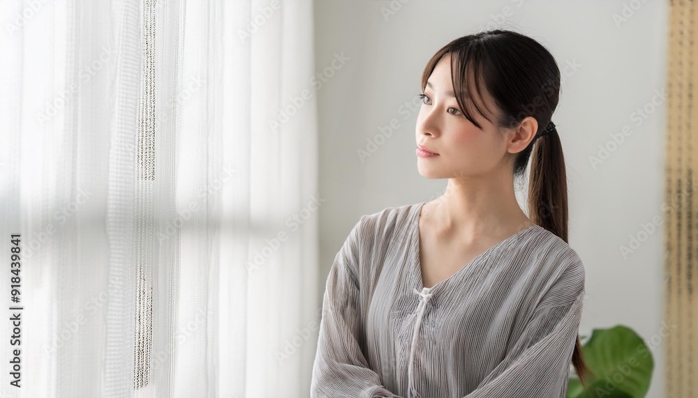考え事をしている若いアジア人の女性。(A young Asian woman thinking.)
考え事をしている若いアジア人の女性。(A young Asian woman thinking.)