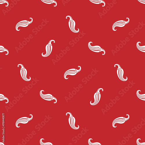 Chili Pepper Icon Seamless Pattern M_2407002