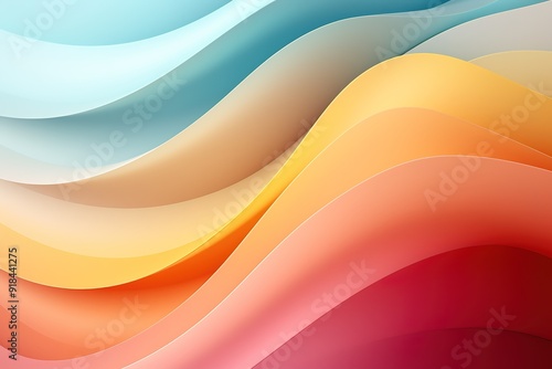 Abstract colorful background with curved shapes.