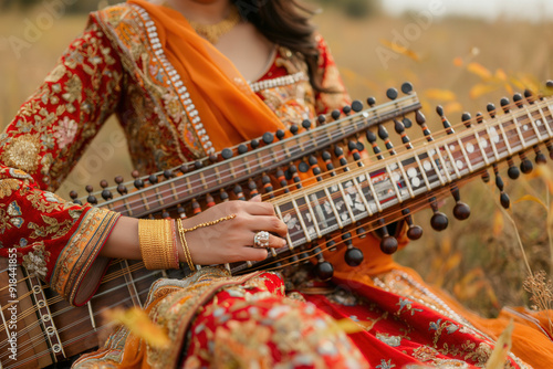 Indian sitar player