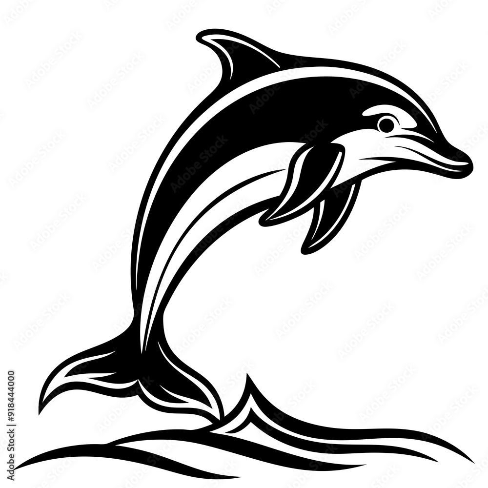 Dolphin Leaping Vector. The dolphin jumps out of the water, often in a curved arc or straight-up silhouette vector illustration. Dolphin Leaping Vector. The dolphin jumps out of the water, often in a curved arc or straight-up silhouette vector illustration.
