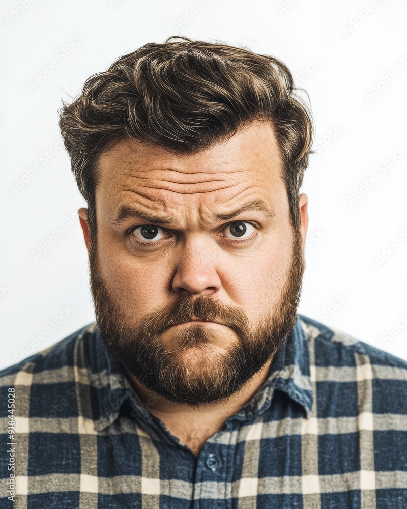 Men of various ethnic backgrounds express different emotions in bright light Men of various ethnic backgrounds express different emotions in bright light