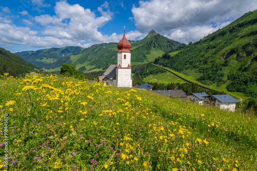The village of Damüls in the Bregenzerwald, State of Voralberg, Austria