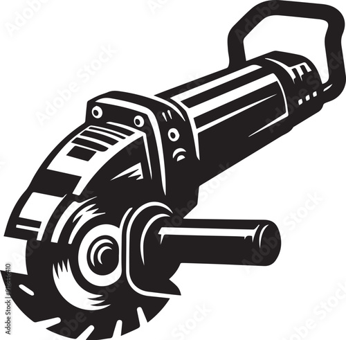 Angle grinder vector silhouette illustration logo art