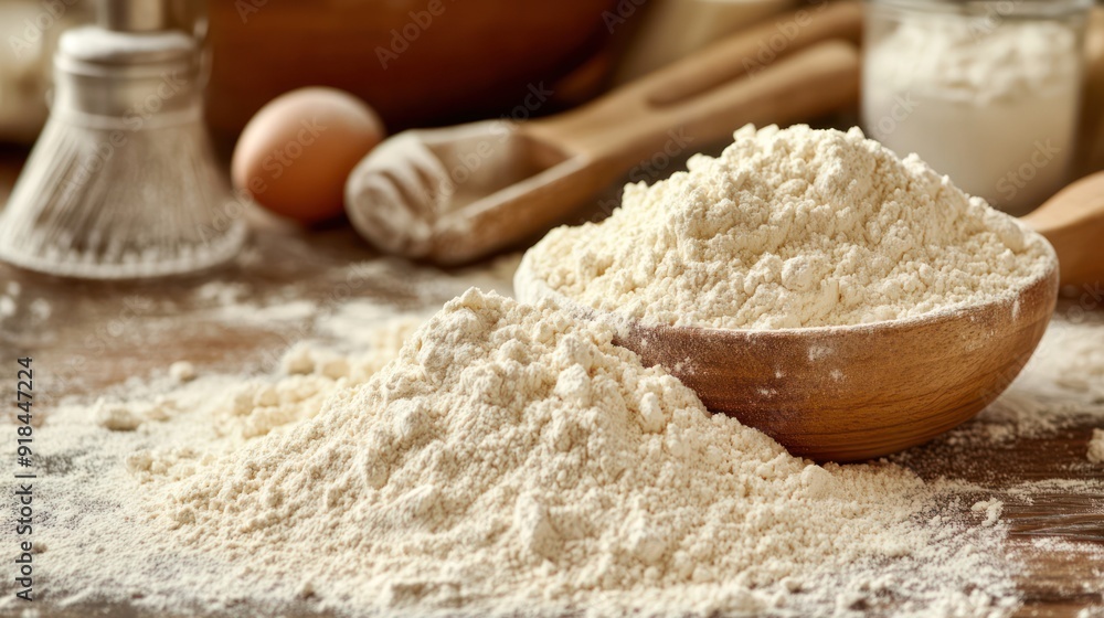 Picture of flour used for cooking Picture of flour used for cooking