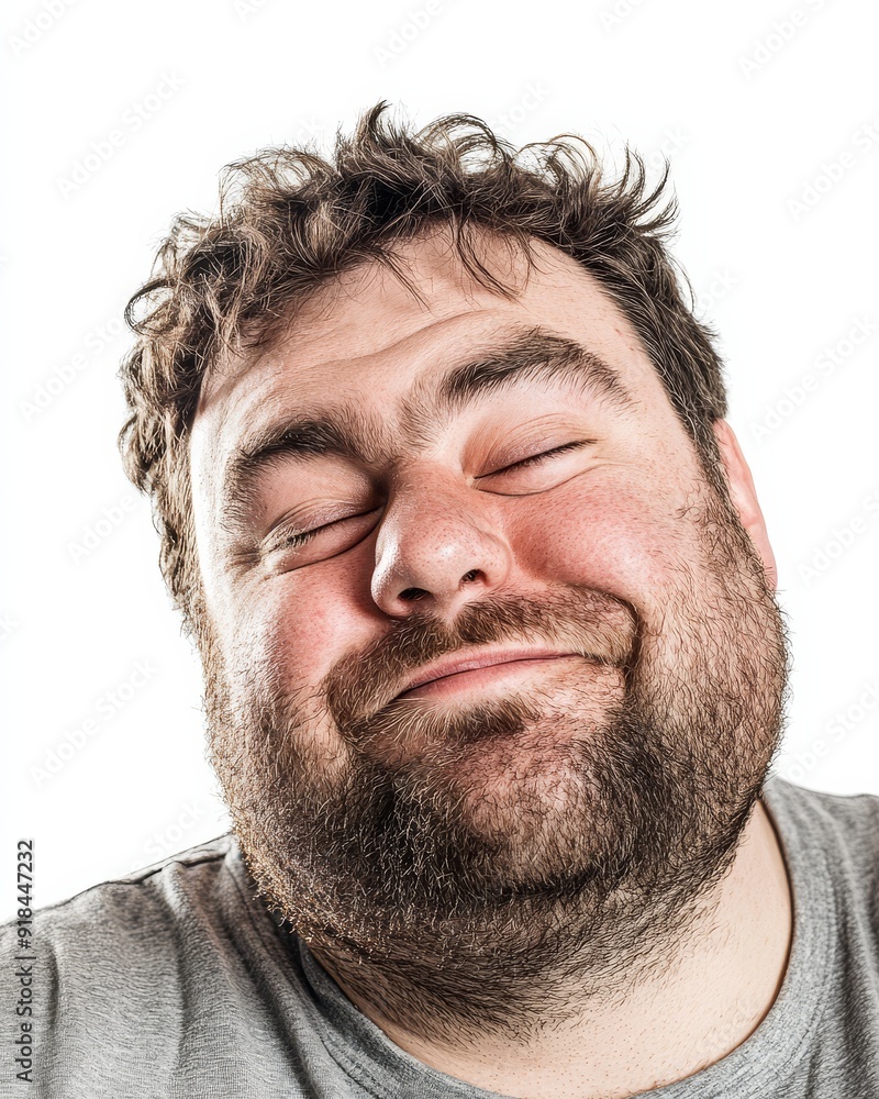 Men showcase a range of expressions against a clean white background Men showcase a range of expressions against a clean white background