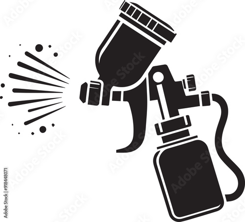 paint sprayer vector silhouette illustration logo