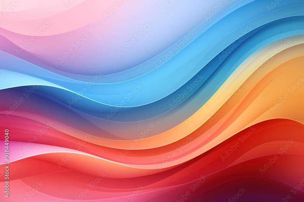 Fototapeta premium Abstract colorful background with wavy lines.