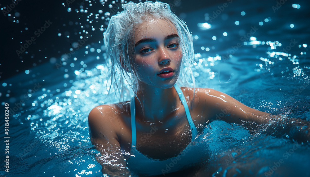 Girl in the pool