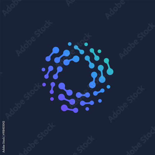 abstract logo technology circle molecule