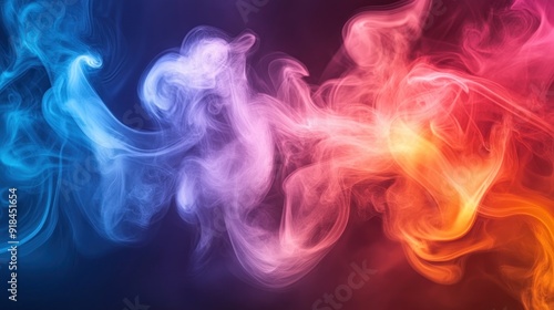 3D Abstract Smoke Patterns with Vibrant Colors Wallpaper