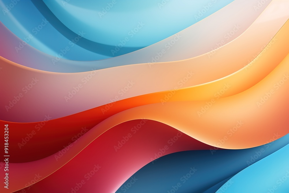 Abstract colorful background with wavy lines in blue, red, orange, and white. Abstract colorful background with wavy lines in blue, red, orange, and white.