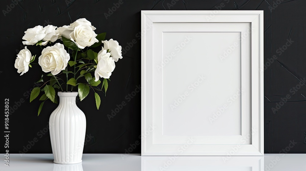 White Roses and a Blank Canvas: Minimalist Home Decor White Roses and a Blank Canvas: Minimalist Home Decor