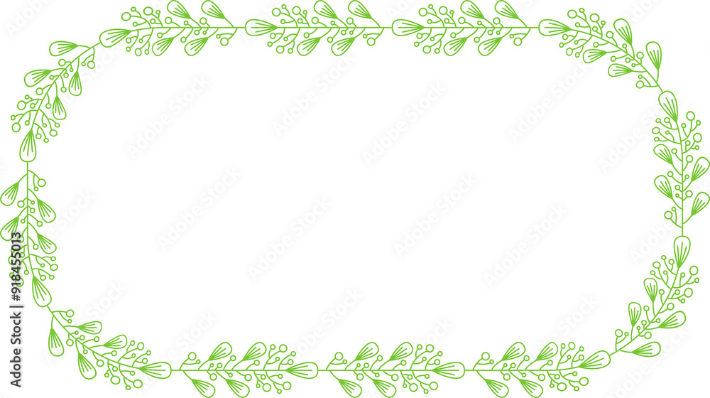 Floral Wreath and Leaves Line Illustration
Floral Wreath and Leaves Line Illustration