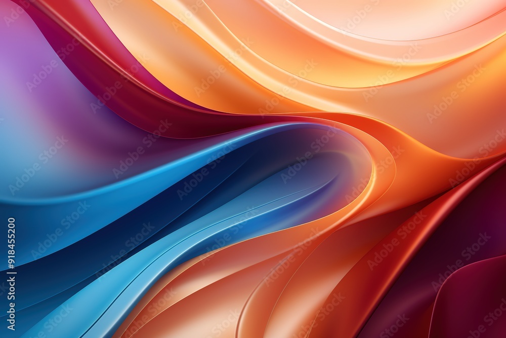 Abstract Background with Colorful Curved Lines. Abstract Background with Colorful Curved Lines.