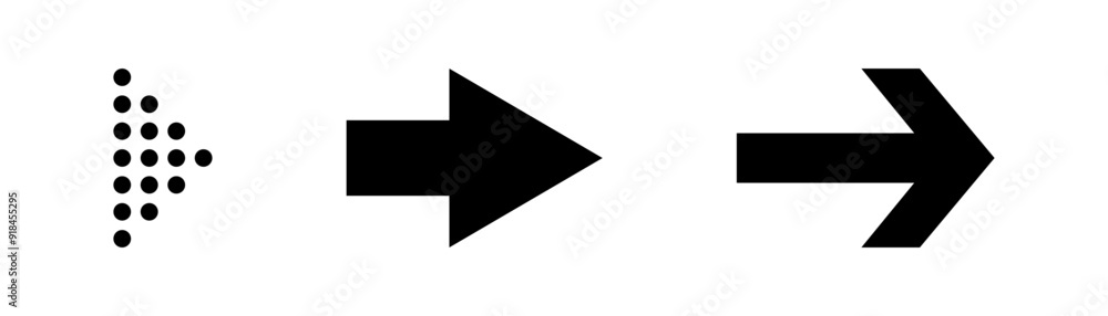 Set Of Three Arrow Icons Vector Set Of Three Arrow Icons Vector