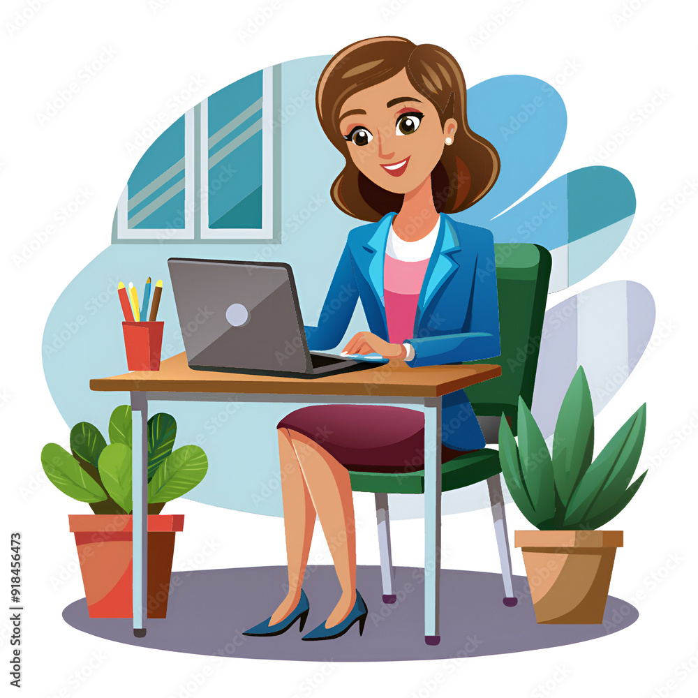 Female freelancer at work