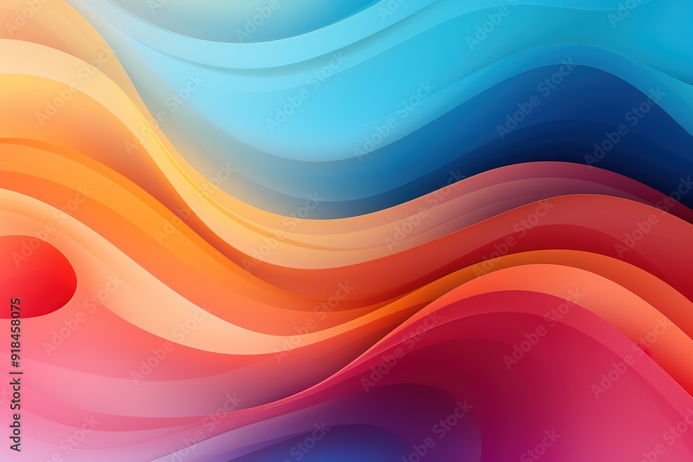 Abstract background with colorful curved lines and a gradient effect. Abstract background with colorful curved lines and a gradient effect.