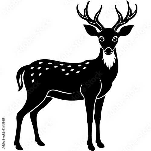 Deer icon silhouette vector illustration