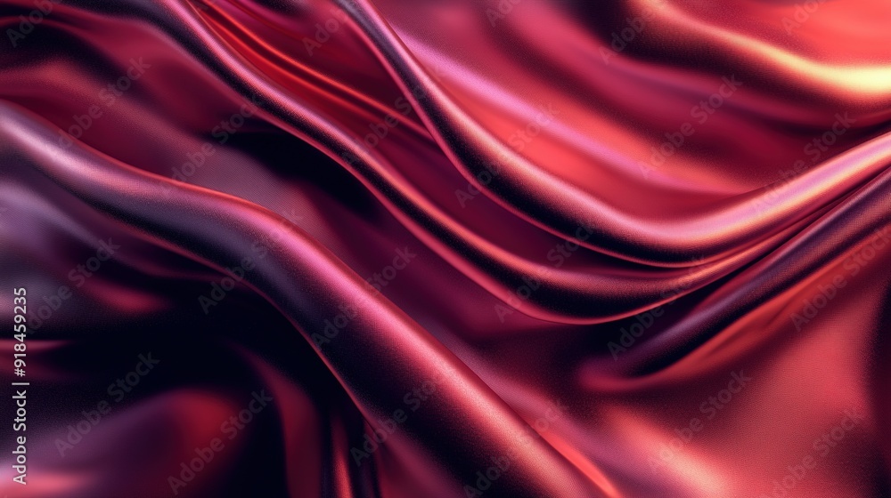 Abstract Red Fabric Texture with Smooth Curves Abstract Red Fabric Texture with Smooth Curves