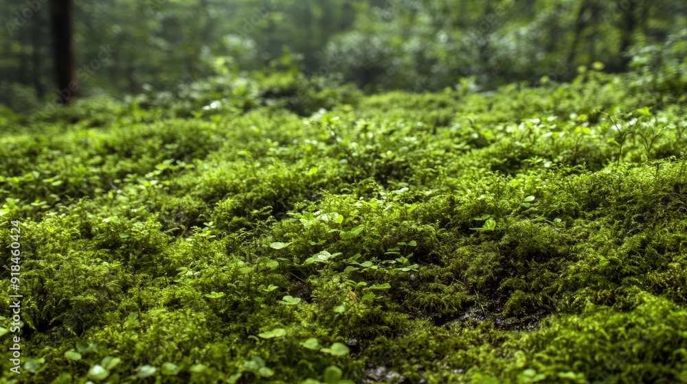 A lush forest floor blanketed in a sea of verdant green moss, creating a soft and vibrant natural texture. A lush forest floor blanketed in a sea of verdant green moss, creating a soft and vibrant natural texture.