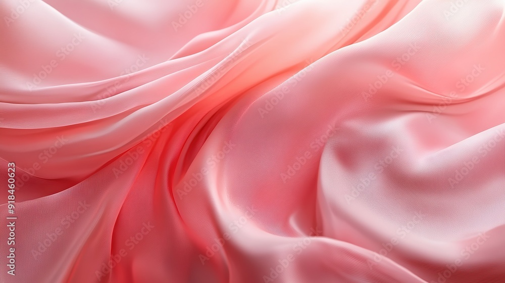 Obraz premium Abstract Pink Fabric Texture with Soft Waves and Folds