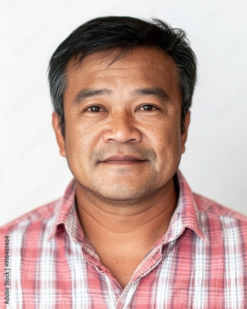 Obraz premium Men from different ethnicities showcase a range of expressions on a white backdrop