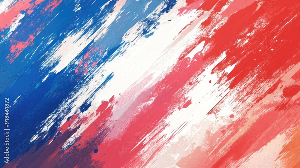 A USA-themed Labor Day card, with artistic brush strokes creating a vibrant, patriotic background. A USA-themed Labor Day card, with artistic brush strokes creating a vibrant, patriotic background.