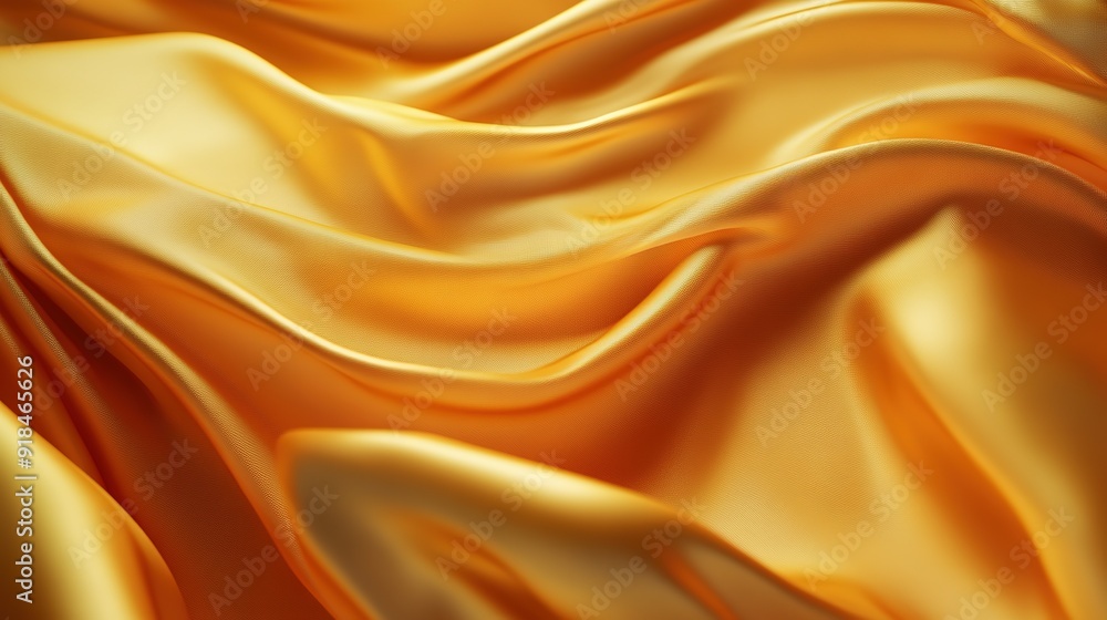 Abstract Close-up of Draped Gold Satin Fabric Abstract Close-up of Draped Gold Satin Fabric