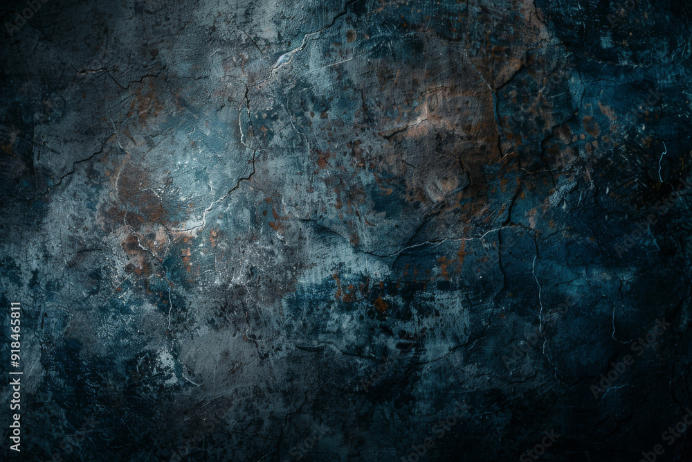 Naklejka premium A dark blue grunge background