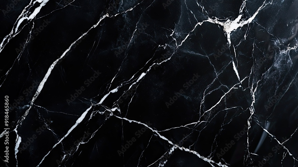 The luxurious texture of black marble, with its deep color and intricate white veining creating an elegant background. The luxurious texture of black marble, with its deep color and intricate white veining creating an elegant background.