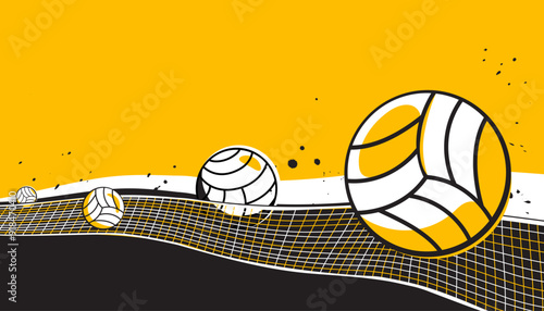 Abstract volleyball background design. Sports concept