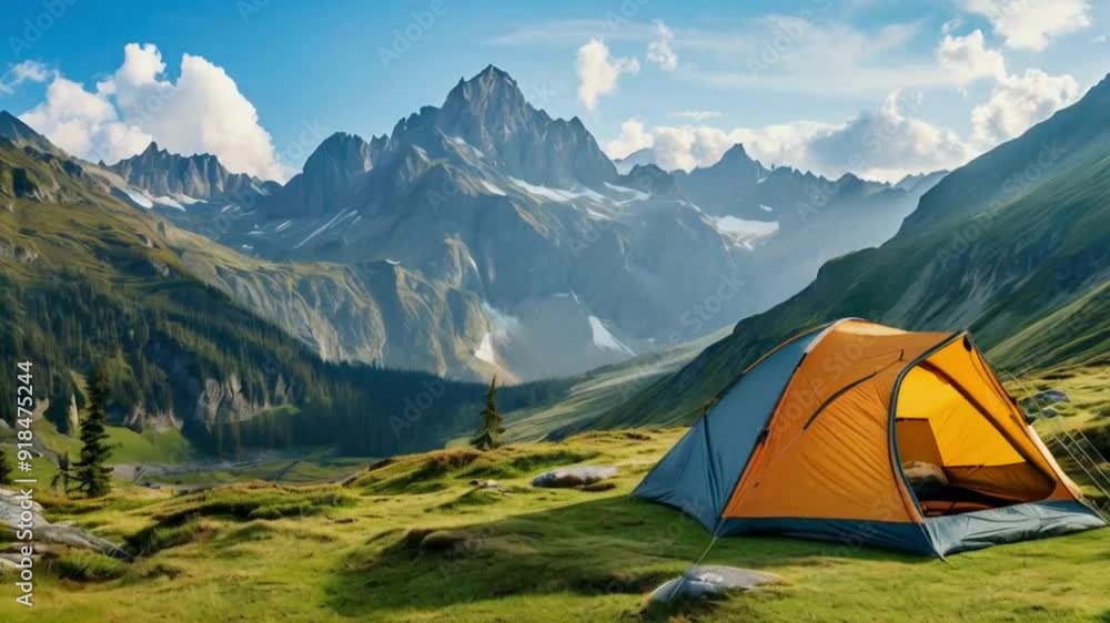 tent in the mountains tent in the mountains