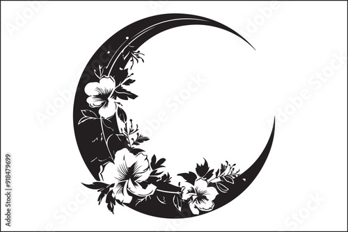 Floral crescent moon silhouette,
Floral line art moon silhouette,
Floral moon,
moon,
silhouette,
botanical,
nature,
art,
wall art,
home decor,
decor,
printable art,
digital art,
instant download,
