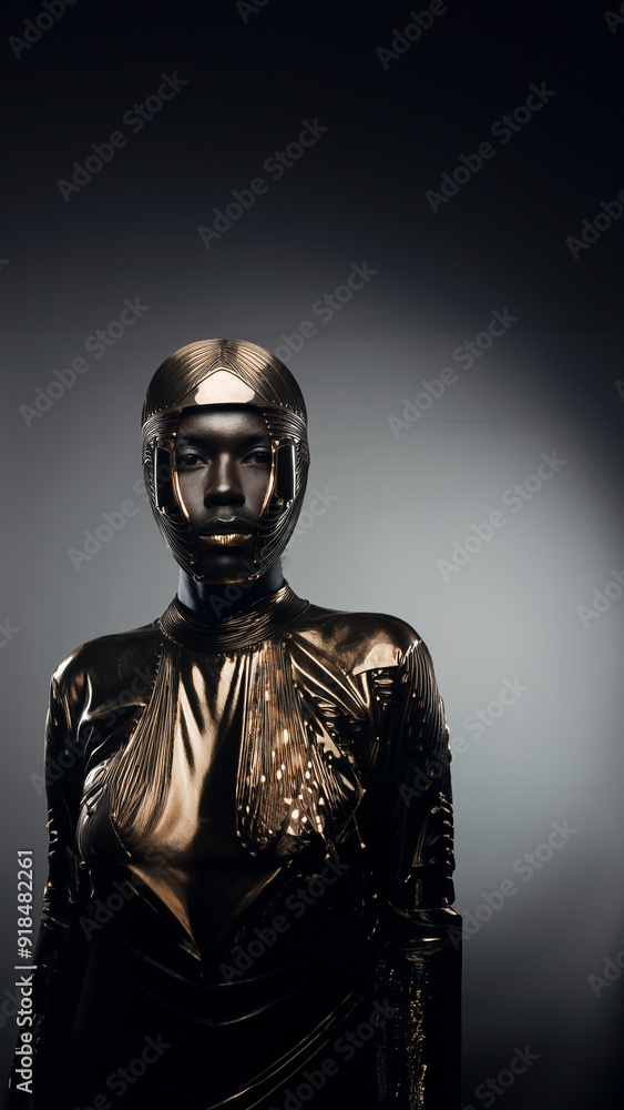 fashion future bright metal woman clothing model fashion future bright metal woman clothing model