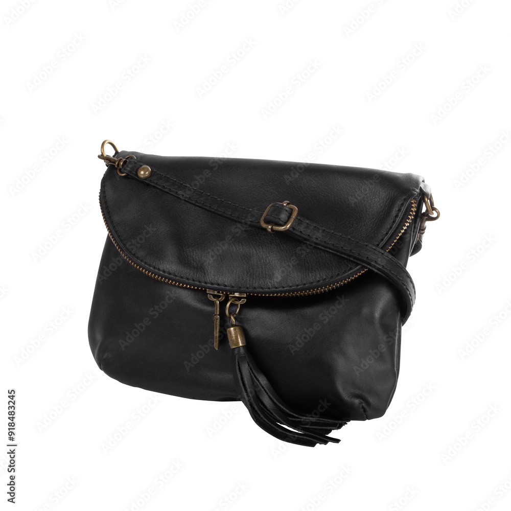 Front view of black Woman clutch bag isolated on transparent background png Front view of black Woman clutch bag isolated on transparent background png