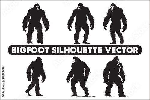 New creative Bigfoot vector silhouette,
silhouette,
Black bigfoot silhouette,
sasquatch,
sasquatch silhouette,
