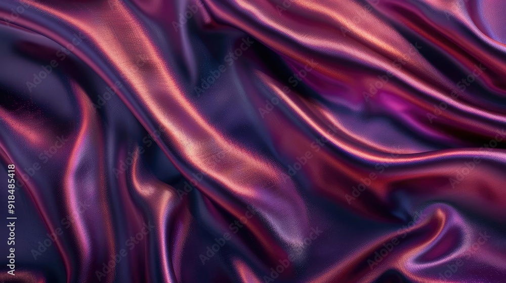 Obraz premium Elegant patterns of satin fabric with a glossy, reflective surface in various shades