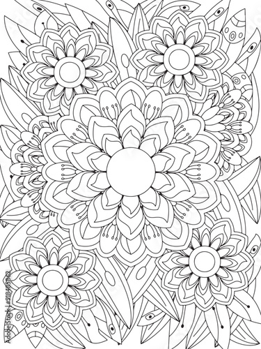 Flowers Coloring Book Pages Flowers Patterns