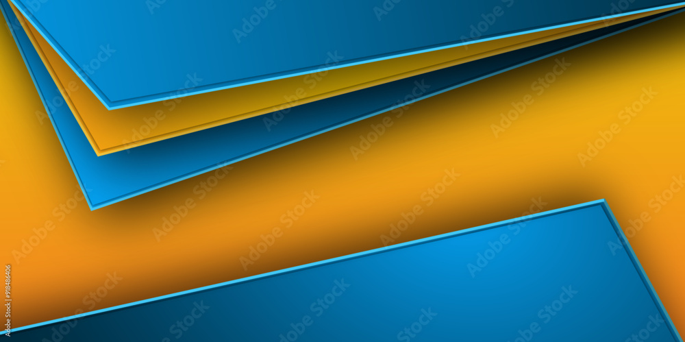 Yellow and blue geometric background. Yellow and blue geometric background.