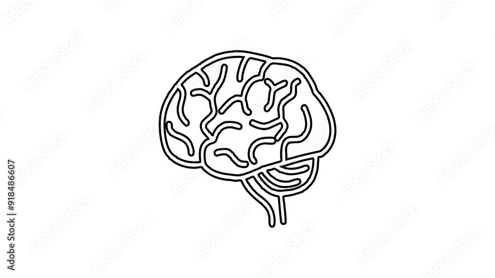 Human Brain Activity in Motion - 4K Ultra HD Video of Cognitive Processes on white Background Human Brain Activity in Motion - 4K Ultra HD Video of Cognitive Processes on white Background